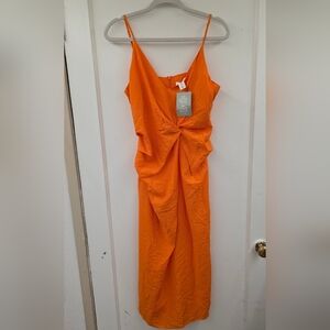H&M Orange Maxi Dress Size Medium NWT